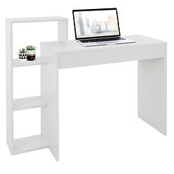 Foto van Bureau met legplank 110x72x40 cm wit hout ml design