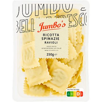 Foto van Jumbo verse pasta ravioli ricotta & spinazie 250g