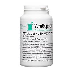 Foto van Verasupplements psyllium husk vezels 400 mg capsules