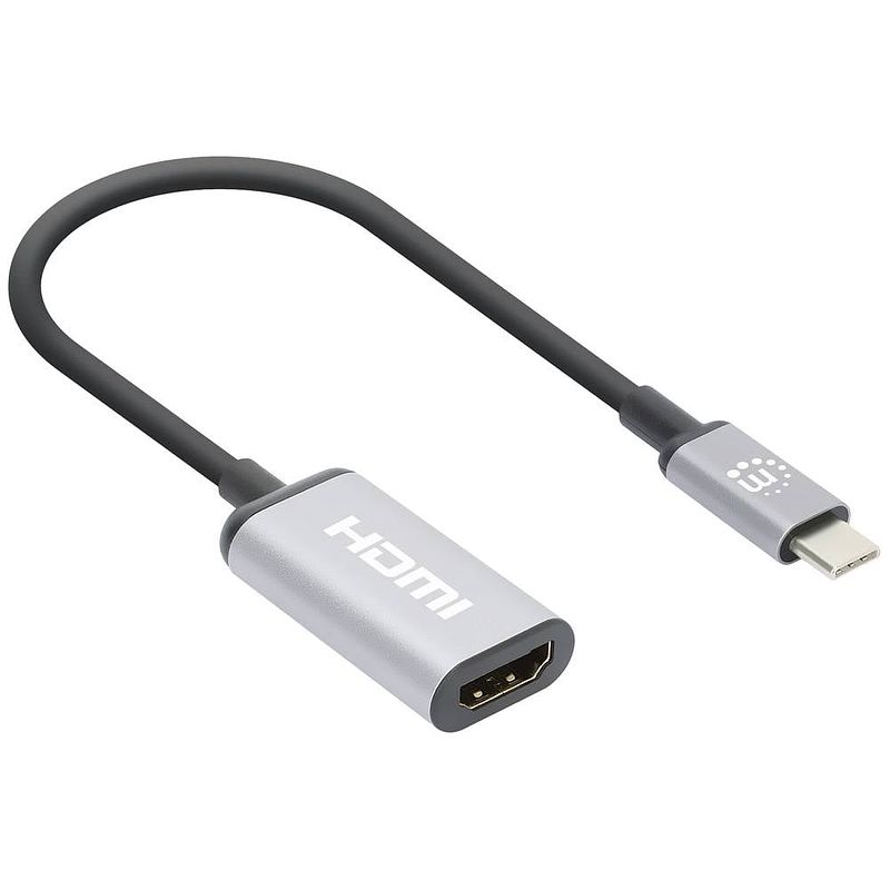 Foto van Manhattan usb 2.0 adapter [1x usb-c stekker - 1x hdmi-bus] 4k@60hz usb-c to hdmi-adapter