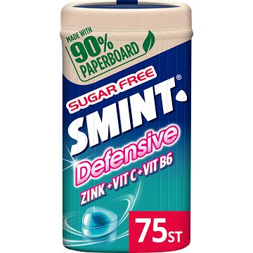 Foto van Smint defensive peppermint pastilles suikervrij 75 stuks 150g bij jumbo