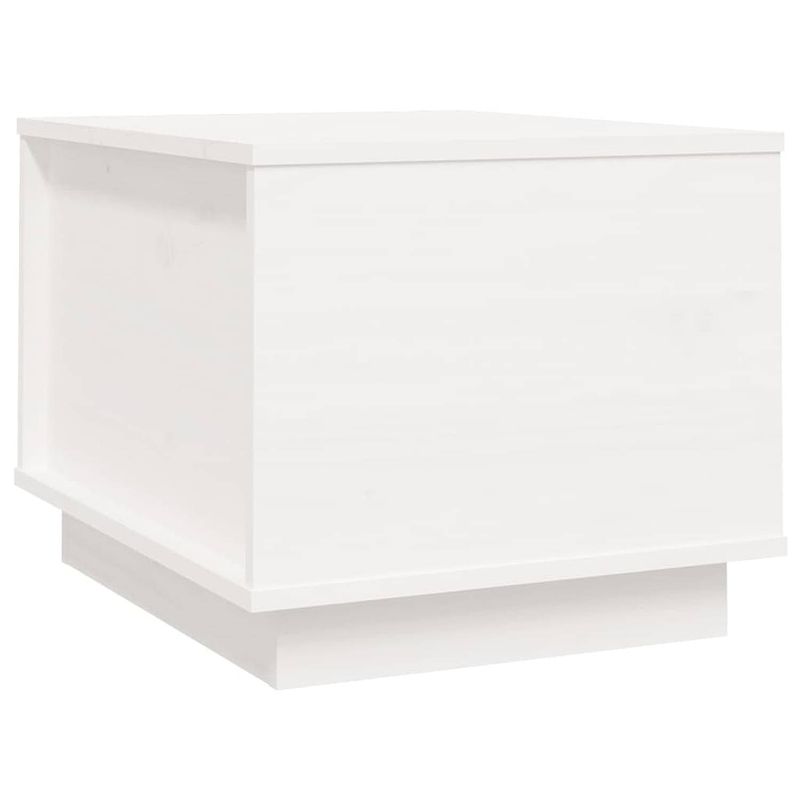 Foto van The living store bijzettafel grenenhout - wit - 40x50x35 cm - lift-top