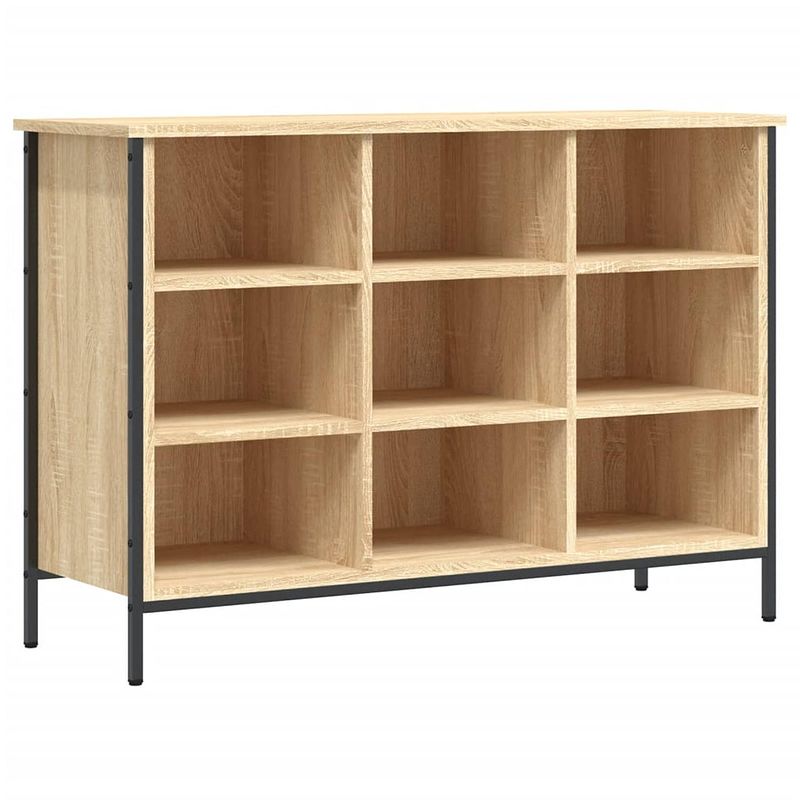 Foto van The living store schoenenkast - sonoma eiken - 100 x 35 x 70 cm - stevig materiaal