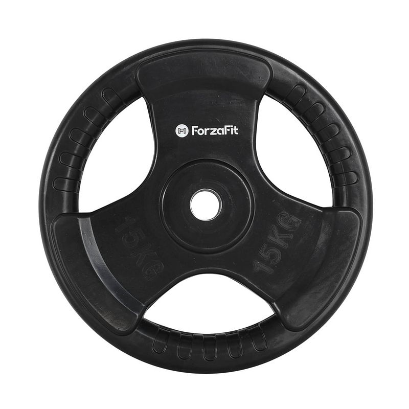 Foto van Forzafit halterschijf rubber - boring 30 mm - 15 kg