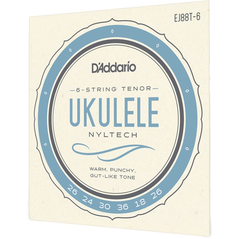 Foto van D'saddario ej88t-6 nyltech 6-string ukulele snaren voor zessnarige tenor ukelele