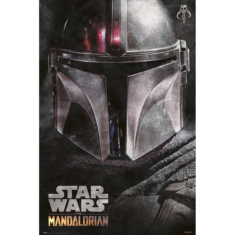 Foto van Grupo erik star wars the mandalorian helmet poster 61x91,5cm