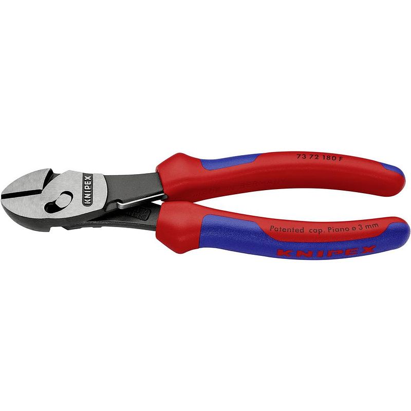 Foto van Knipex twinforce 73 72 180 f werkplaats kracht-zijsnijtang met facet 180 mm