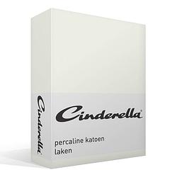 Foto van Cinderella basic percaline katoen laken - 100% percaline katoen - lits-jumeaux (240x260 cm) - off-white