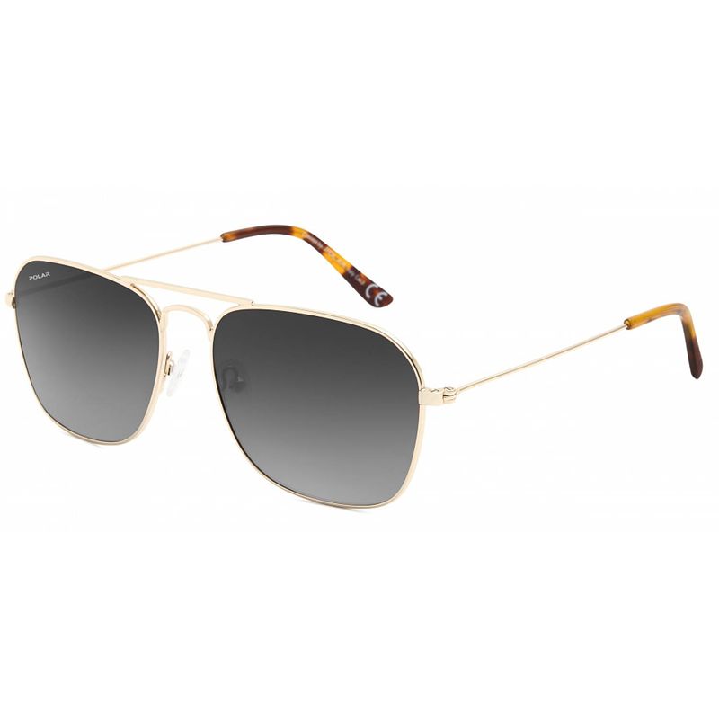 Foto van Polar zonnebril unisex aviator gepolariseerd cat. 3 rvs goud/zwart