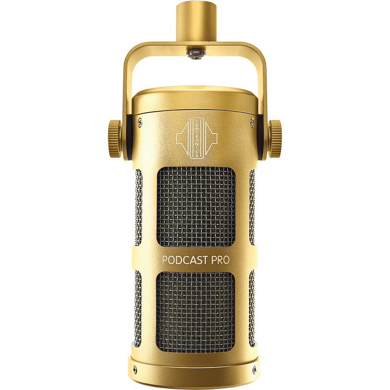 Foto van Sontronics podcast pro gold dynamische podcast microfoon (goud)