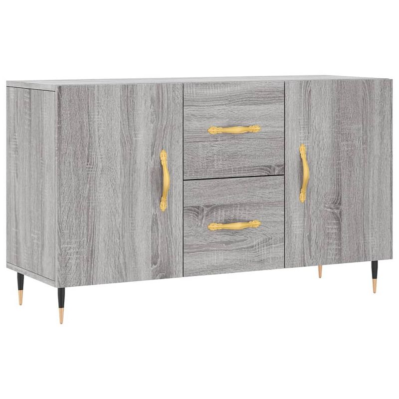 Foto van Infiori dressoir 100x36x60 cm bewerkt hout grijs sonoma eikenkleurig