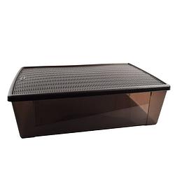 Foto van Opbergbox - onderbedbox - onderbedbox 32 liter chocolate bruin- 59 cm x 39 cm x17 cm hoog