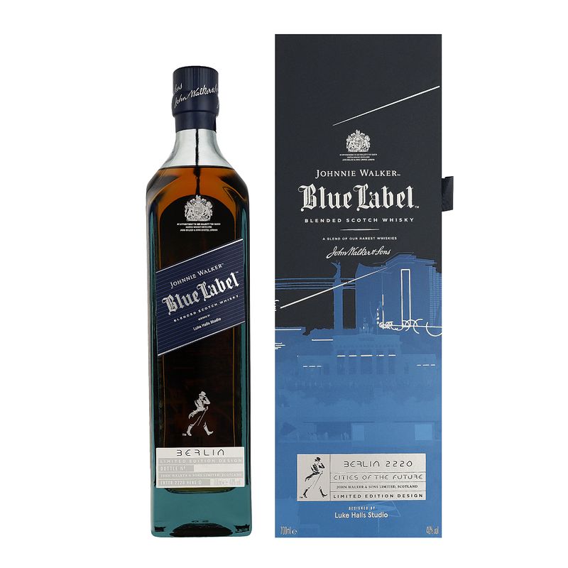 Foto van Johnnie walker blue label city series berlin 70cl whisky + giftbox