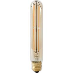 Foto van Calex led full glass longfilament tubelar-type lamp 240v 4w e27 t32x185, 320lm, gold 2100k dimmable, energy label a+