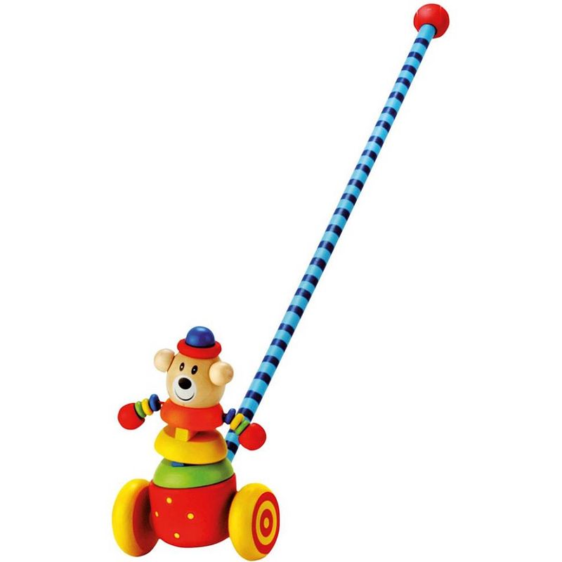 Foto van Bino stokroller teddybeer junior 55 cm cm hout