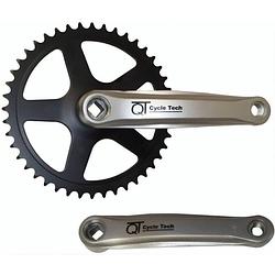 Foto van Cycle tech crankstel 46t 170 mm zwart/zilver