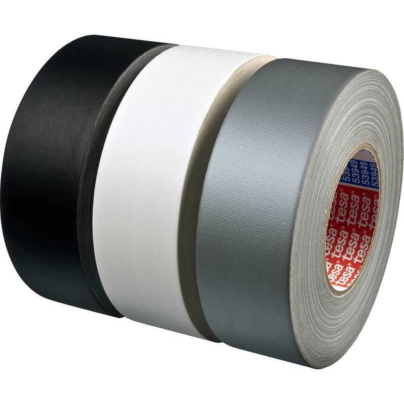 Foto van Tesa 53949-00005-02 textieltape tesa professional zilver (l x b) 50 m x 50 mm 1 stuk(s)