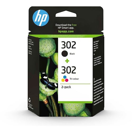 Foto van Hp cartridge 302 2-pack - instant ink (zwart + kleur)