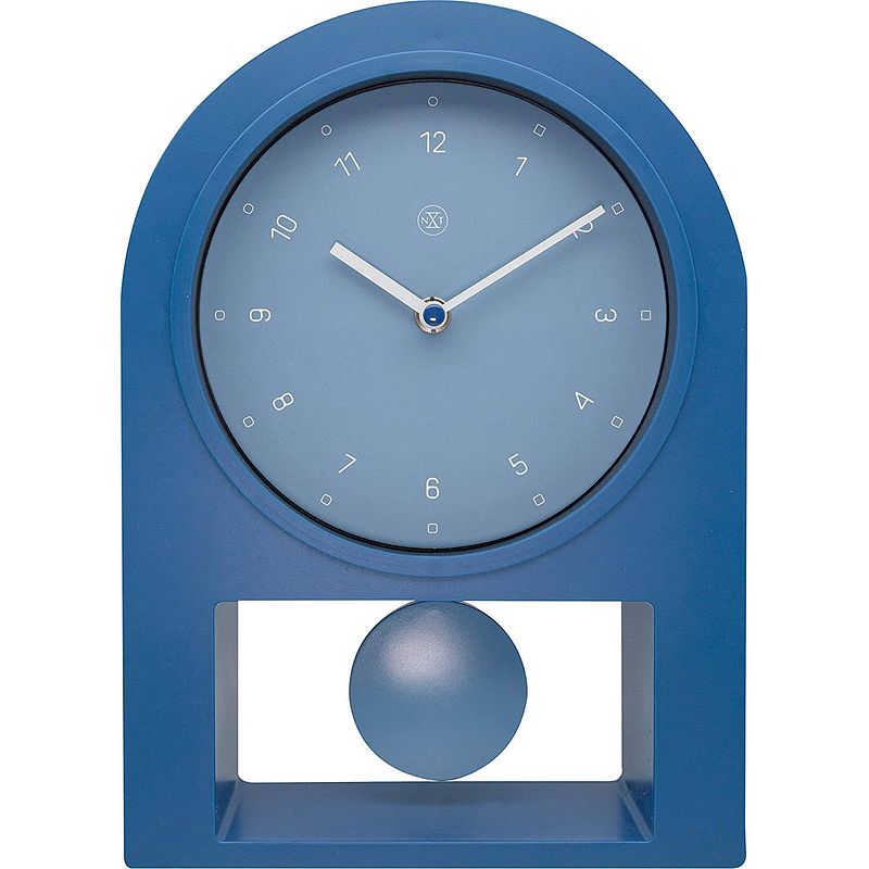 Foto van Nextime tafelklok swing 30 x 20 cm blauw