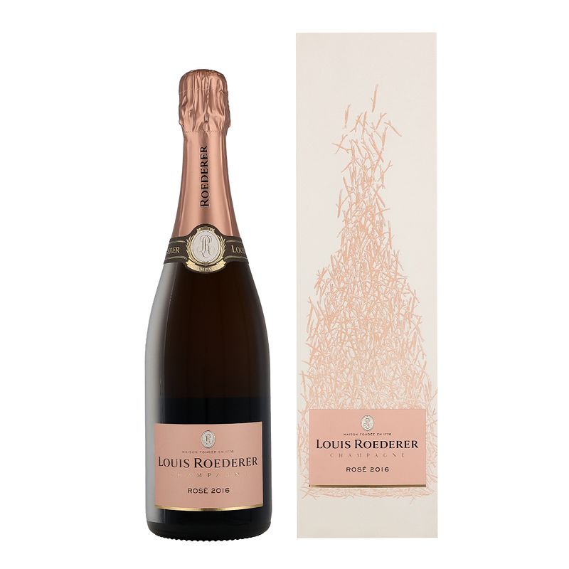 Foto van Louis roederer rose 2016 0.75 liter wijn + giftbox