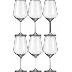 Foto van 6x luxe witte wijn glazen 530 ml carre - wijnglazen