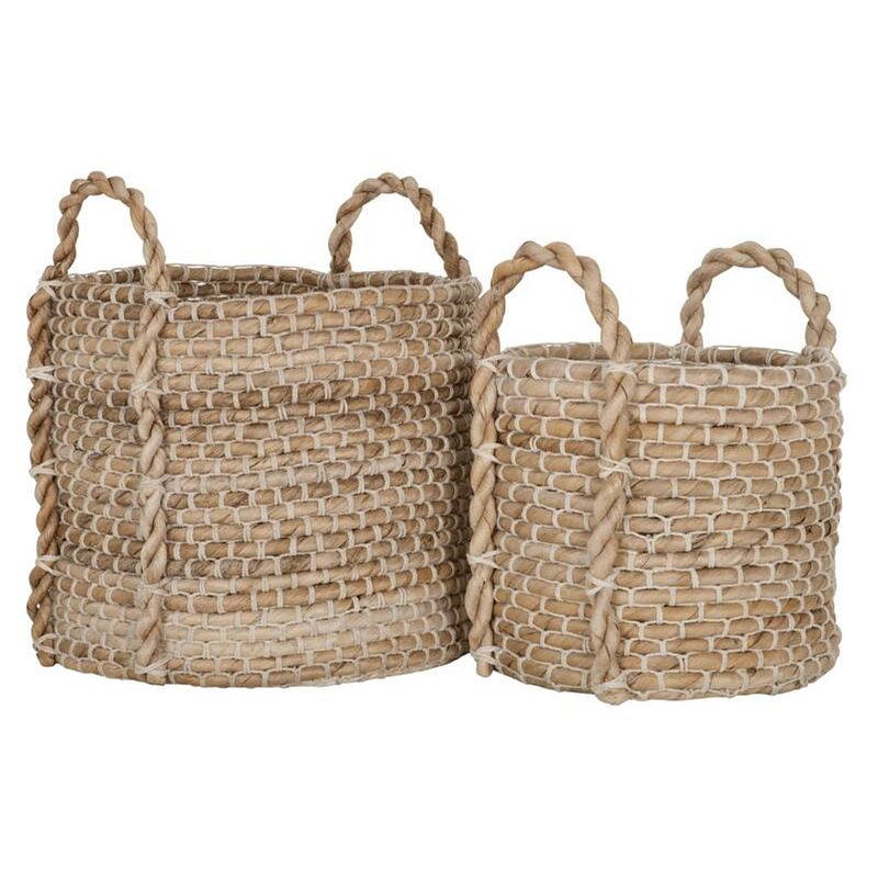 Foto van Must living basket patio round , set of 2,32xø35 cm / 40xø45 cm, ab...