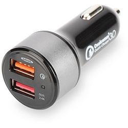 Foto van Ednet qc3.0, 2-port 84103 reislader auto, vrachtwagen uitgangsstroom (max.) 3000 ma 2 x usb-stroombus 12v qualcomm quick charge 3.0