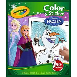 Foto van Crayola kleur- en stickerboek disney frozen ii groen 36-delig