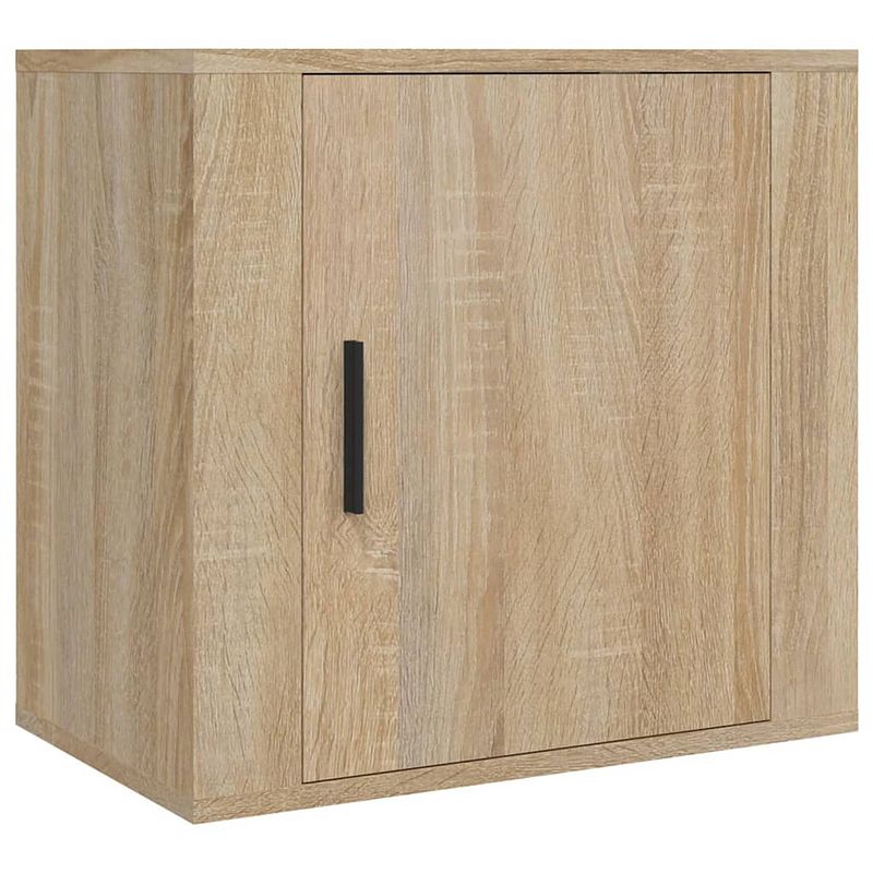 Foto van The living store nachtkastje sonoma eiken - wandgemonteerd - 50 x 30 x 47cm - duurzaam hout