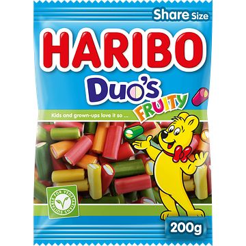 Foto van Haribo duo's fruity 200g bij jumbo