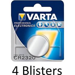 Foto van 4 stuks (4 blisters a 1 st) varta cr2320 knoopcelbatterij