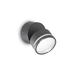 Foto van Ideal lux - omega round - wandlamp - metaal - led - grijs