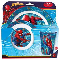 Foto van Marvel lunchset spider-man jongens blauw/rood/wit 3-delig