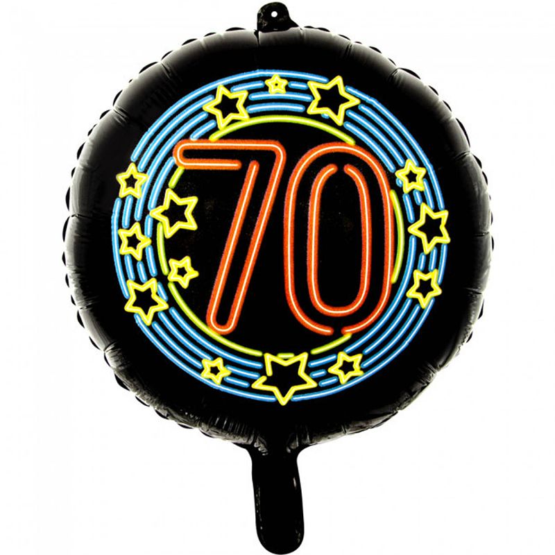 Foto van Wefiesta folieballon 70 neon 45 cm zwart