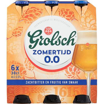 Foto van 2e halve prijs | grolsch zomertijd 0.0% fles 6 x 300ml aanbieding bij jumbo