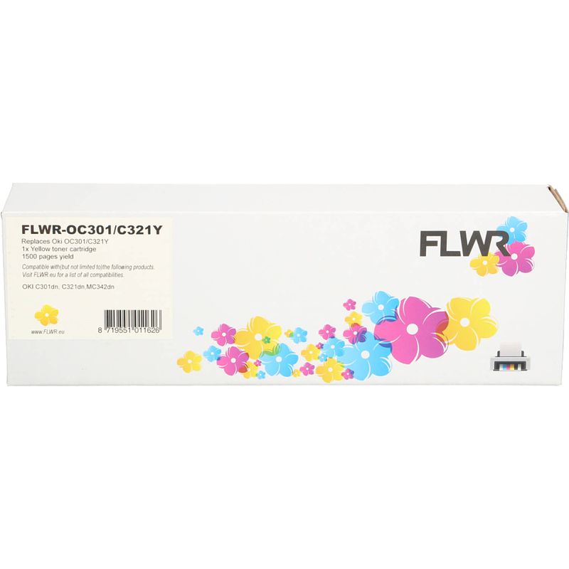 Foto van Flwr oki c301 / c321 geel toner