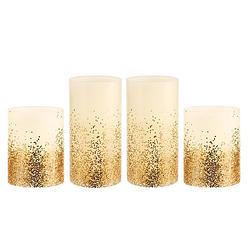 Foto van Pauleen led-kaarsen wax golden glitter - 4 stuks