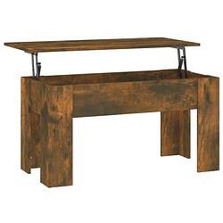 Foto van The living store lift-top salontafel - gerookt eiken - 101 x 49 x 52 cm