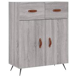 Foto van Vidaxl dressoir 69,5x34x90 cm bewerkt hout grijs sonoma eikenkleurig