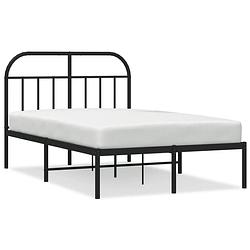 Foto van The living store bedframe metaal - klassiek - robuust - 207x125x100 cm - zwart