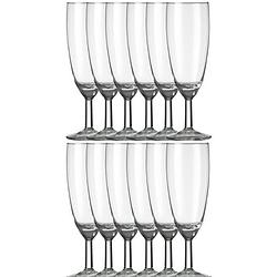 Foto van 12x champagneglazen/flutes transparant 150 ml vinata - champagneglazen