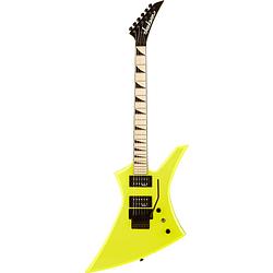 Foto van Jackson x series kelly kexm, neon yellow elektrische gitaar met floyd rose