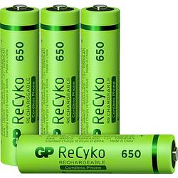 Foto van Gp batteries hr03 oplaadbare aaa batterij (potlood) nimh 650 mah 1.2 v 4 stuk(s)