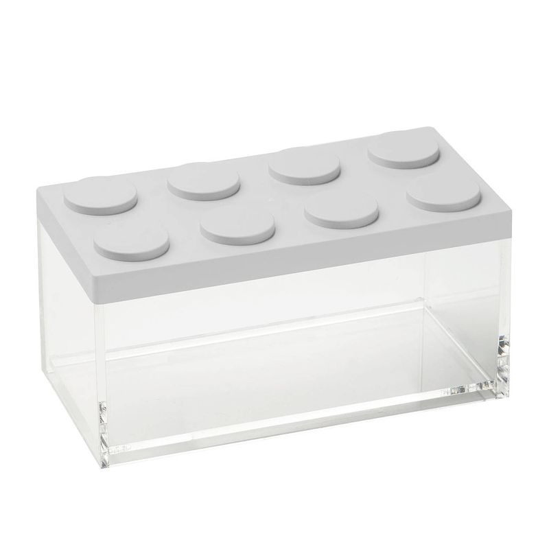 Foto van Omada - brickstore opbergbox 1,5 liter laag - kunststof - transparant
