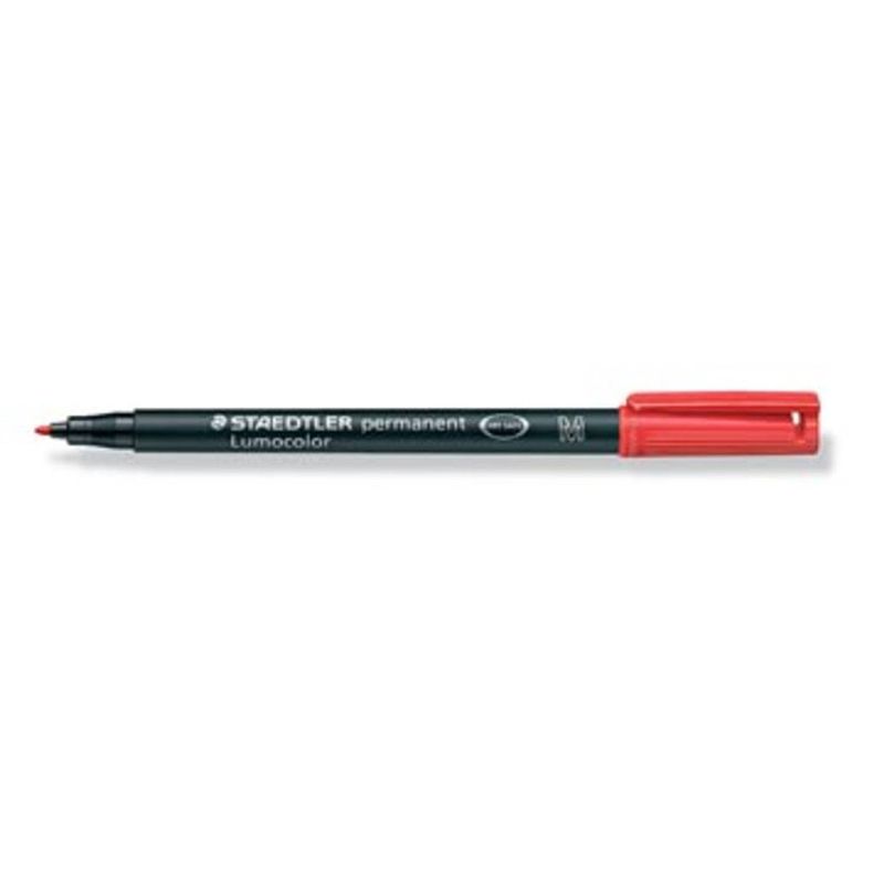 Foto van Staedtler ohp-marker lumocolor permanent rood, medium 1 mm