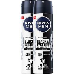 Foto van Nivea men 5 in 1 antitranspirant black & white invisible original 150ml bij jumbo