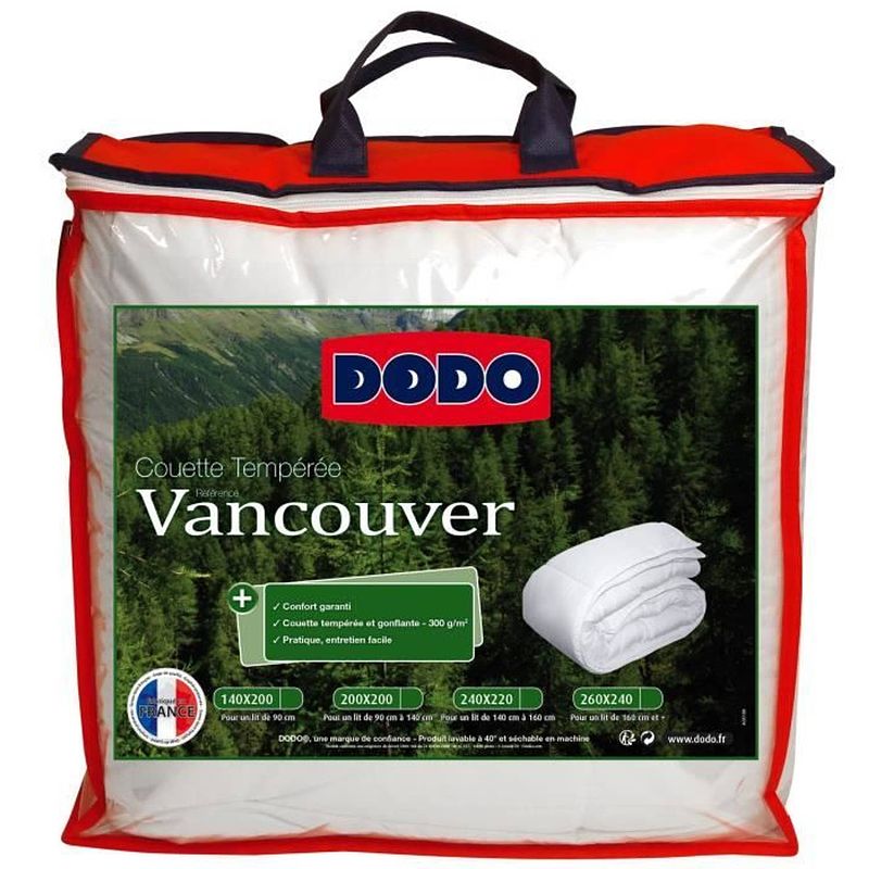 Foto van Dodo vancouver tempered dekbed - 220 x 240 cm - wit