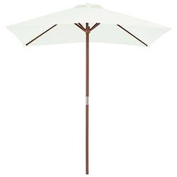 Foto van The living store parasol the living store tuinparasol 150x200x235 cm zandkleurig - 38 mm paal