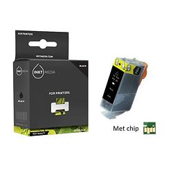 Foto van Inktmedia® -navulinkt - geschikt canon pgi-5bk inktcartridge zwart met chip - navul inkt - refill inkt