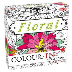 Foto van Tactic puzzel colour-in bloemen - 1000 stukjes